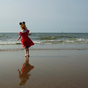 Minnie on the beach