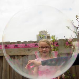 Amber in bubble
