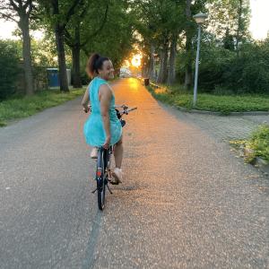 Biking into the sunset