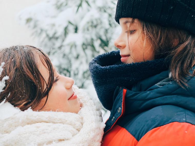 Bro & Sis under the snow