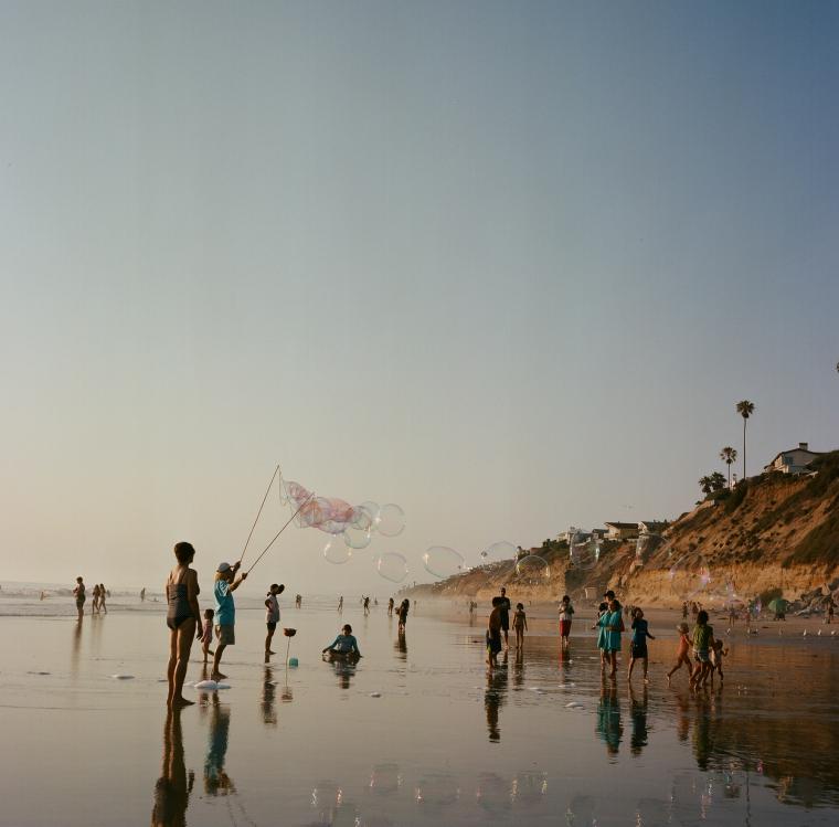 Bubble-man on the Beach 