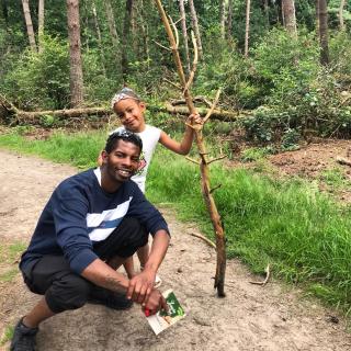 Exploring nature with my daughter 