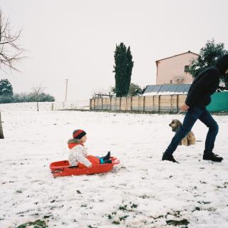 Milo et Julien. Saint-Ybars. Janvier 2021.