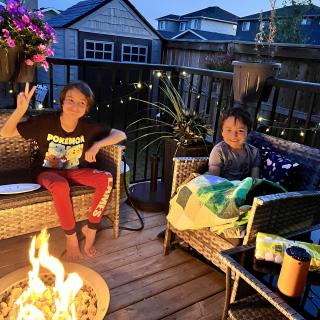 S’mores with family